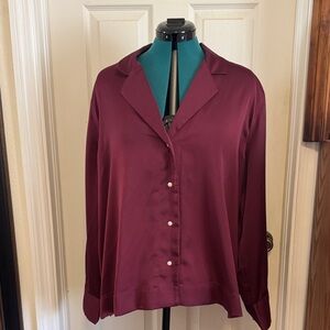 Chic Maroon Button-Down Shirt